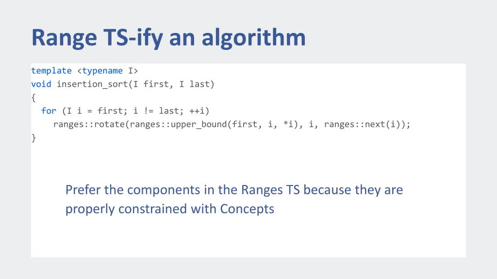 range ts ify an algorithm 1