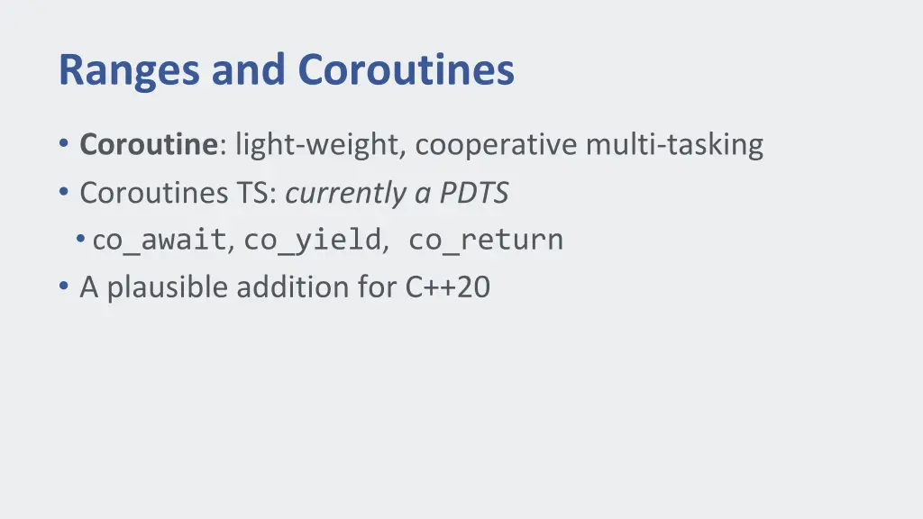 ranges and coroutines