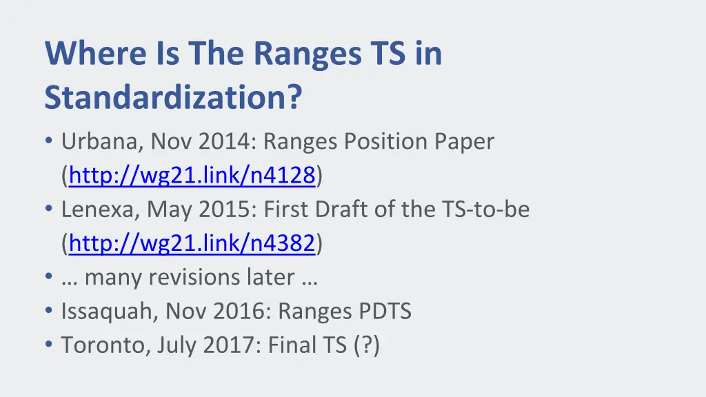 where is the ranges ts in standardization urbana