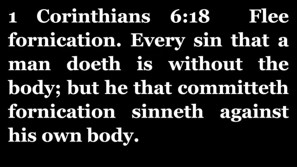 1 corinthians 6 18 flee fornication every