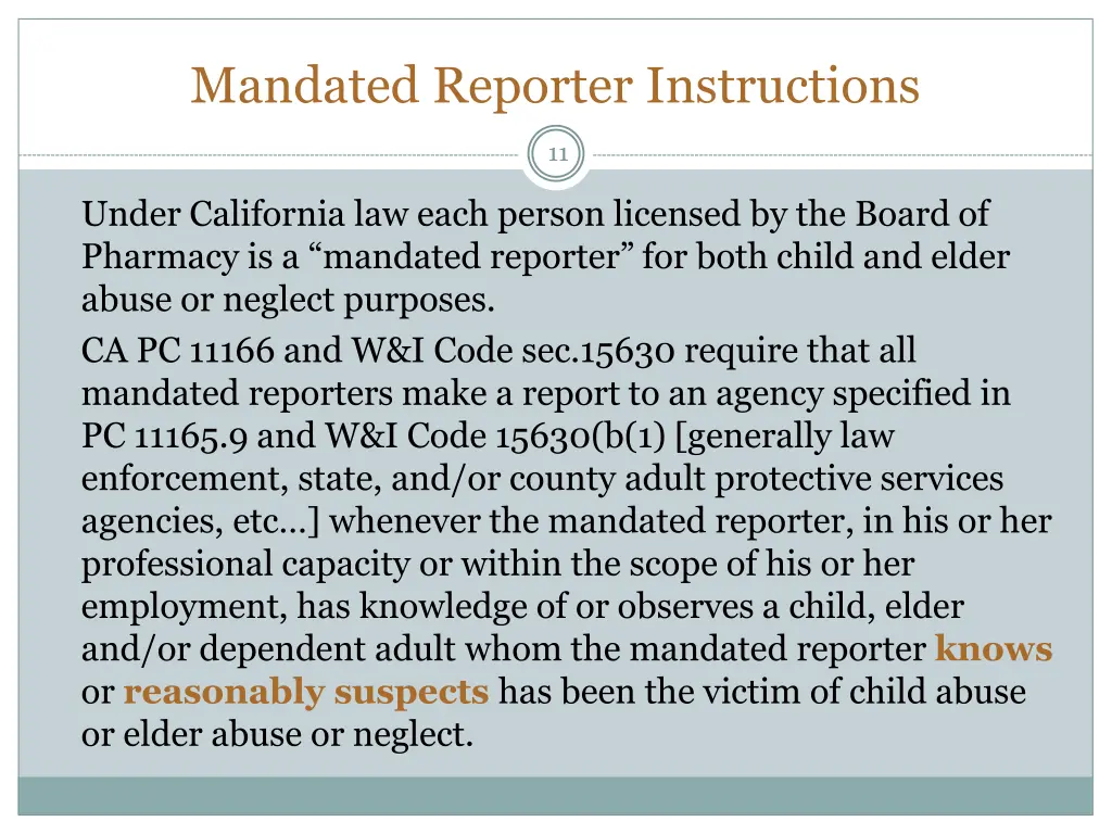 mandated reporter instructions