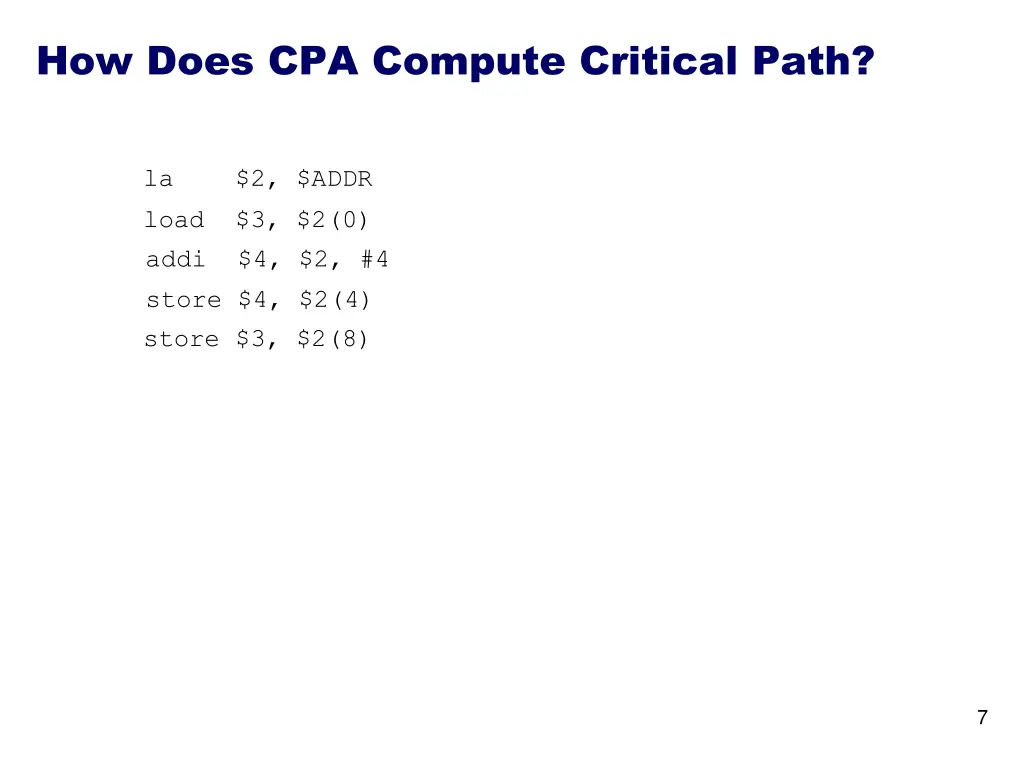 how does cpa compute critical path