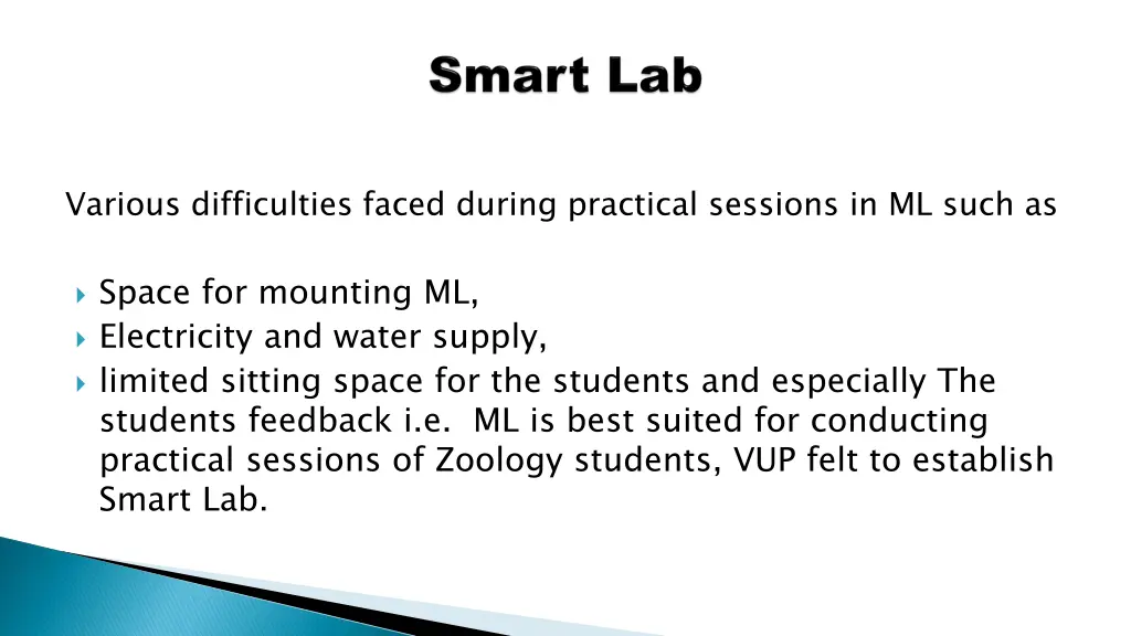 various difficulties faced during practical