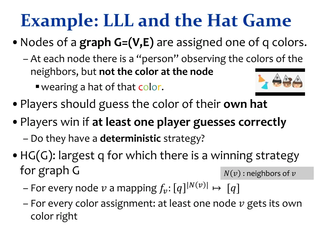 example lll and the hat game