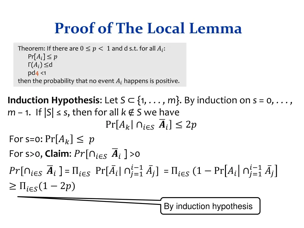 proof of the local lemma