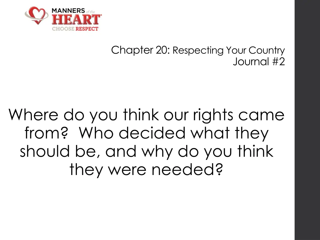 chapter 20 respecting your country 2