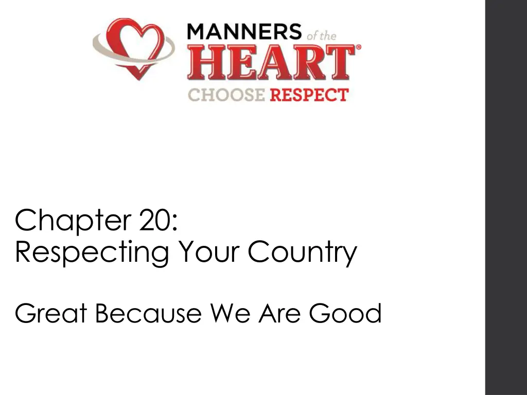 chapter 20 respecting your country