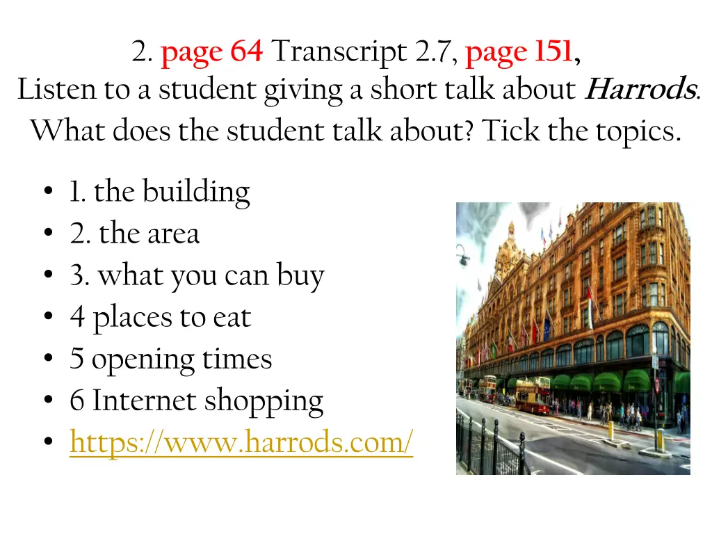 2 page 64 transcript 2 7 page 151 listen