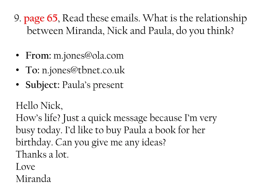 9 page 65 read these emails what