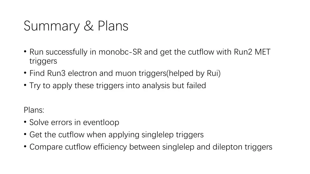 summary plans