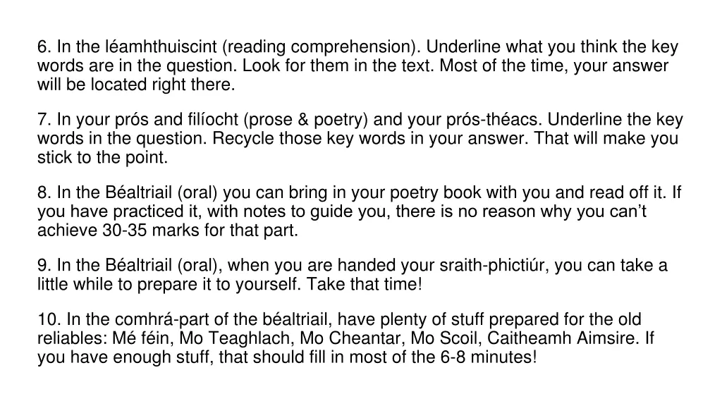 6 in the l amhthuiscint reading comprehension