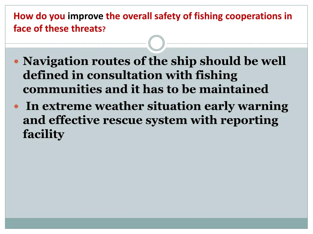 how do you improve the overall safety of fishing