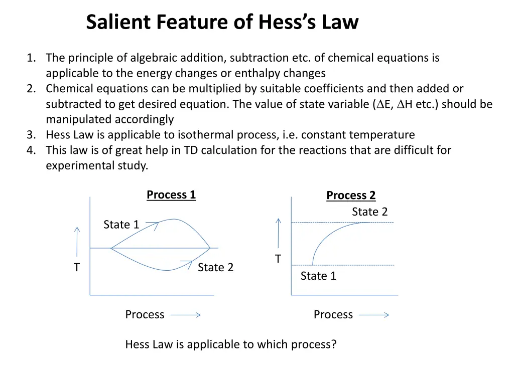 salient feature of hess s law