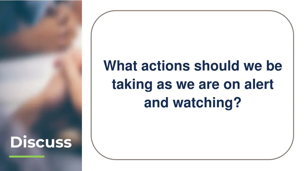what actions should we be taking