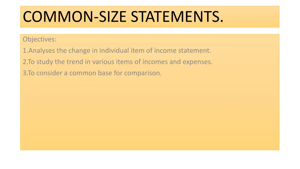 common size statements 2