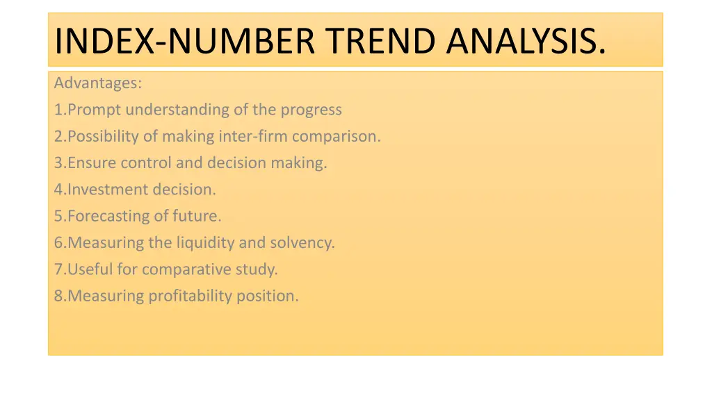 index number trend analysis 1