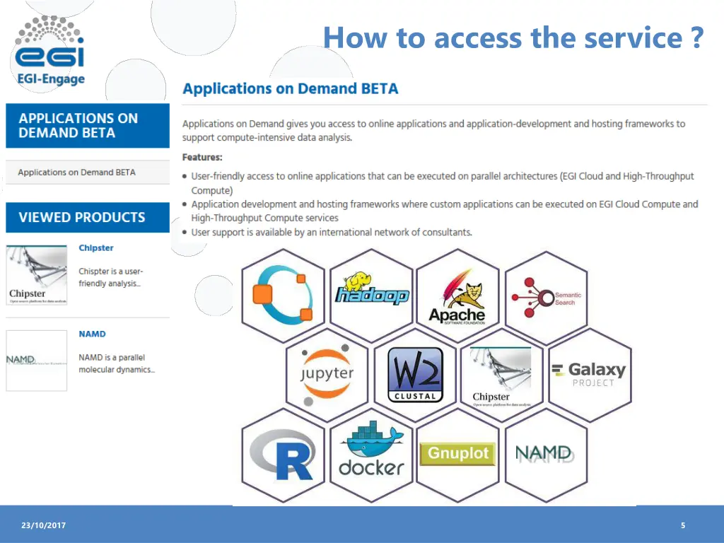 how to access the service