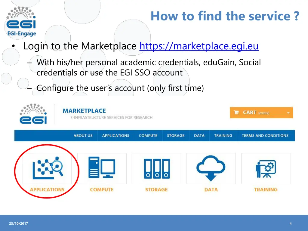 how to find the service