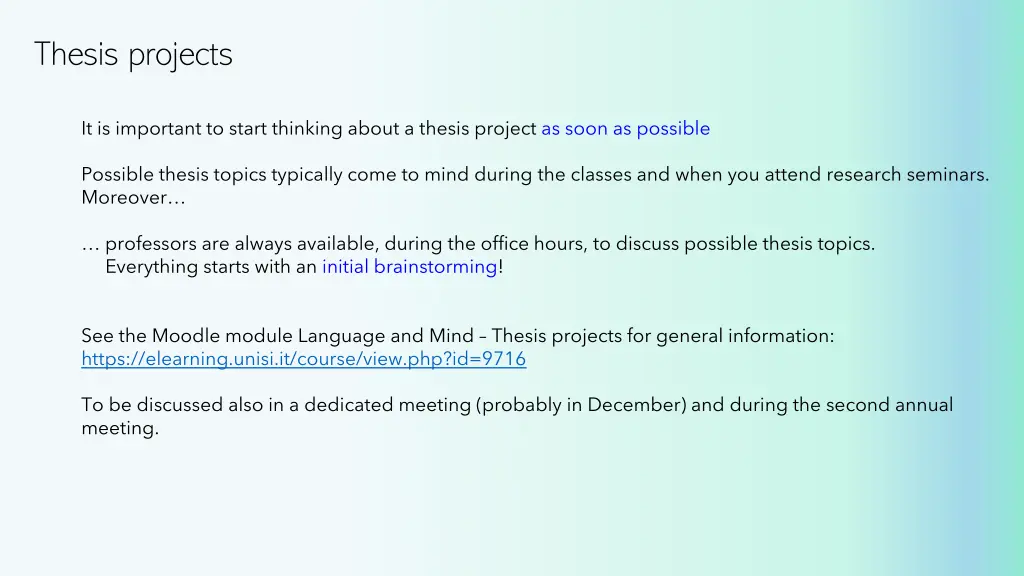 thesis projects