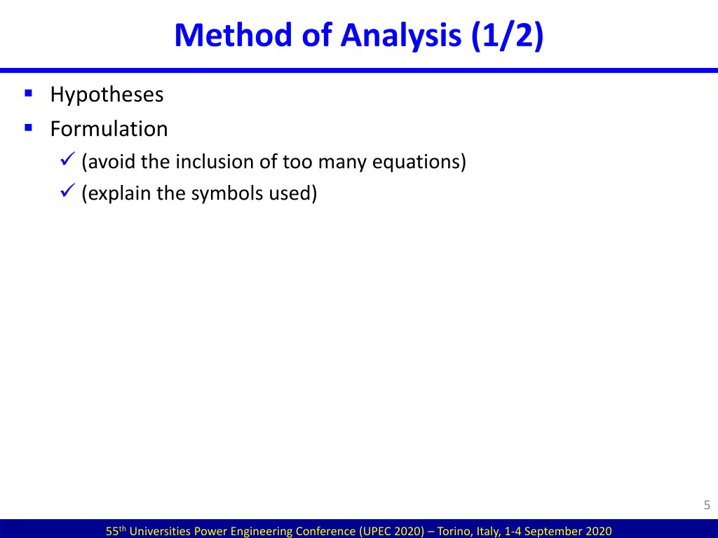 method of analysis 1 2