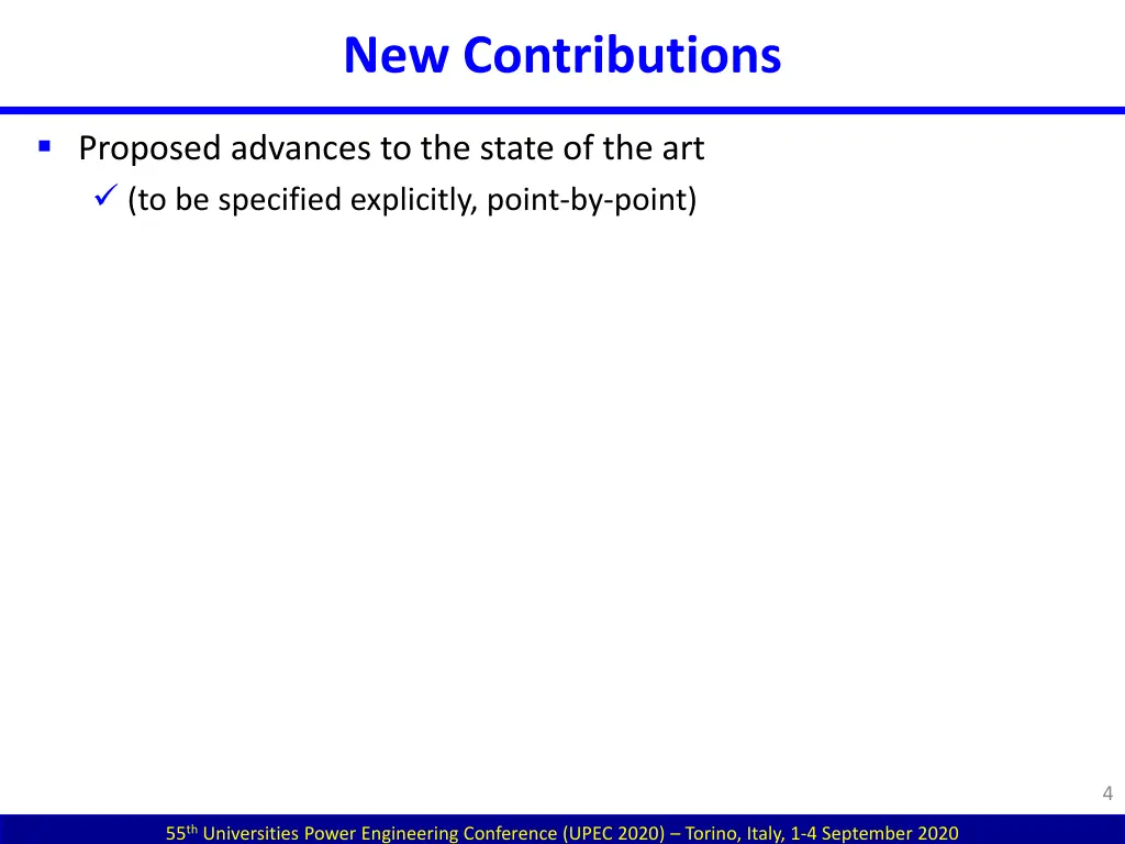 new contributions