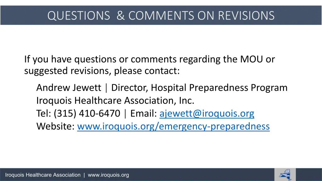 questions comments on revisions