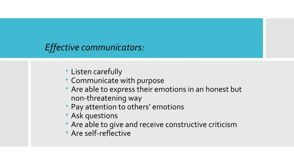 effective communicators