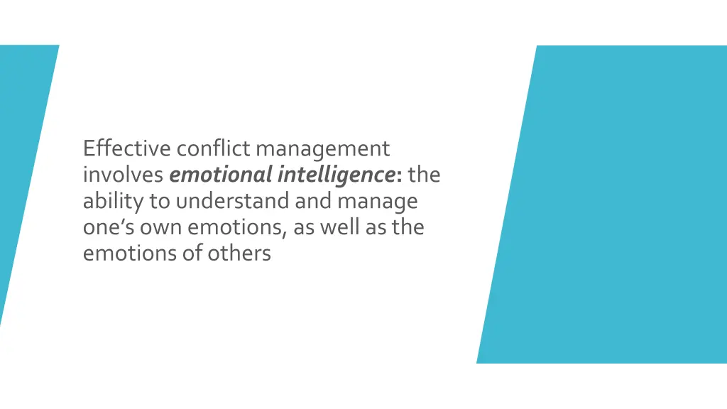 effective conflict management involves emotional