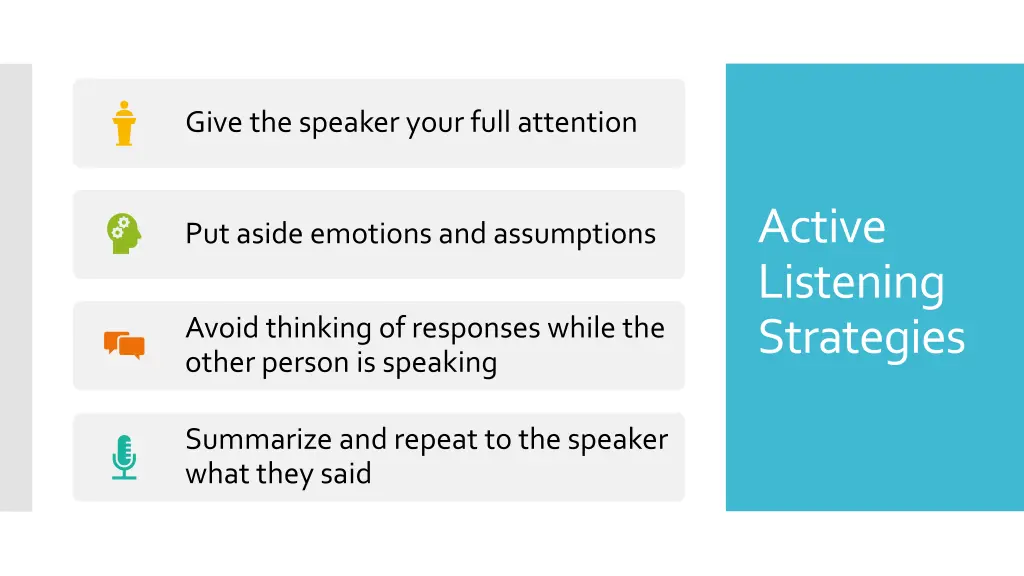 give the speaker your full attention