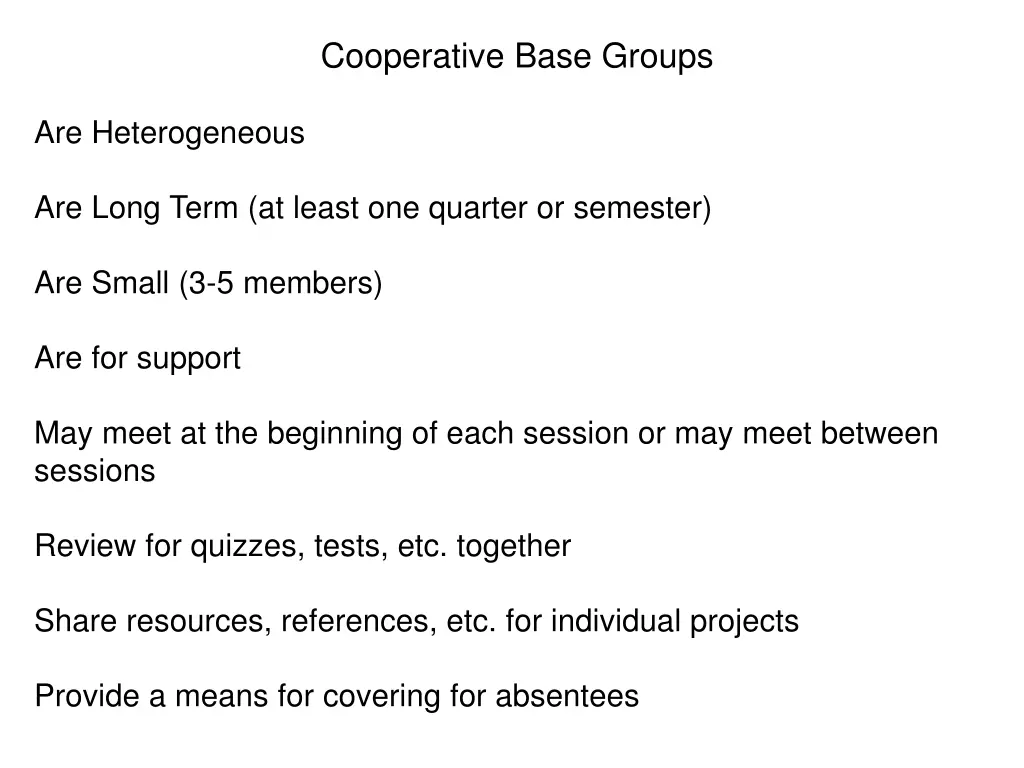 cooperative base groups