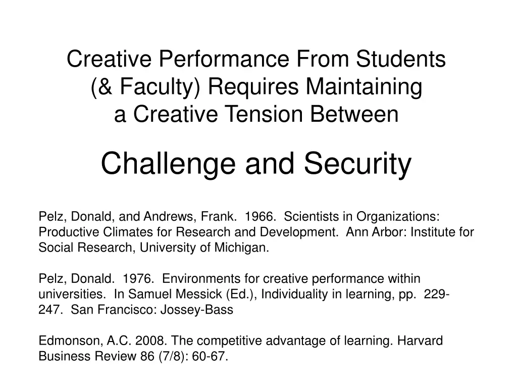creative performance from students faculty