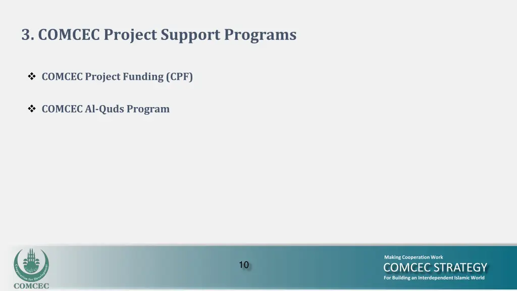 3 comcec project support programs