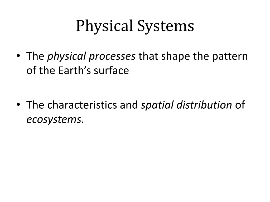 physical systems
