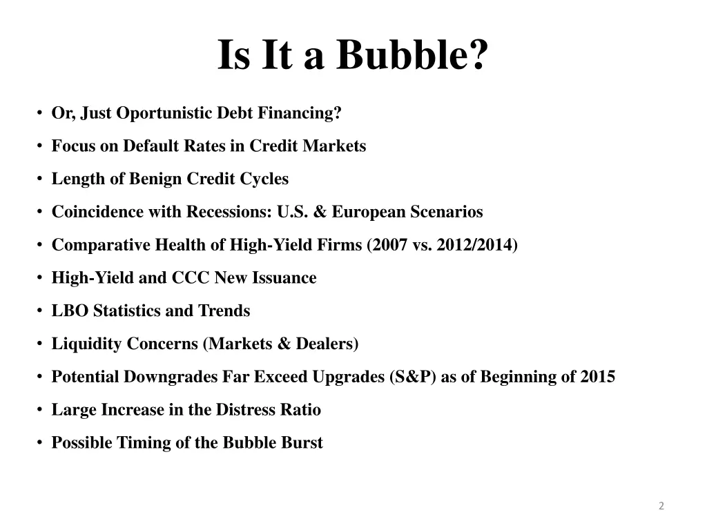 is it a bubble