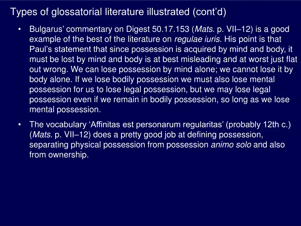 types of glossatorial literature illustrated cont 1