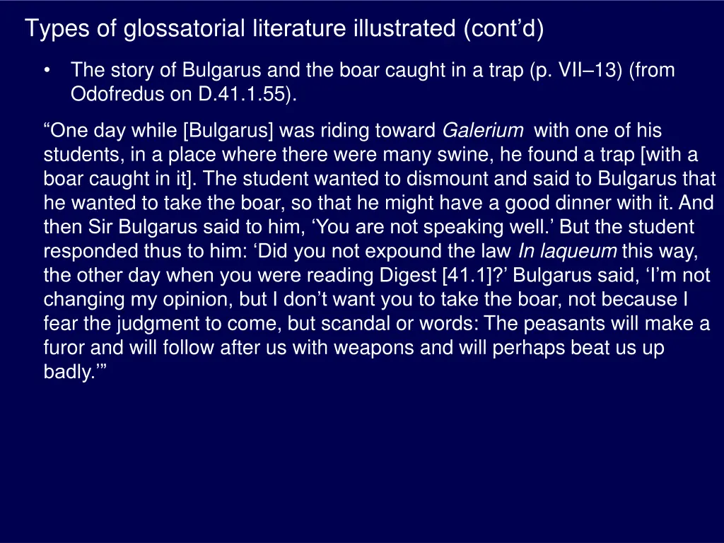 types of glossatorial literature illustrated cont 2
