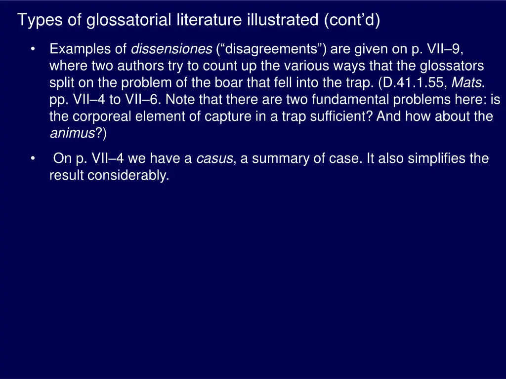 types of glossatorial literature illustrated cont