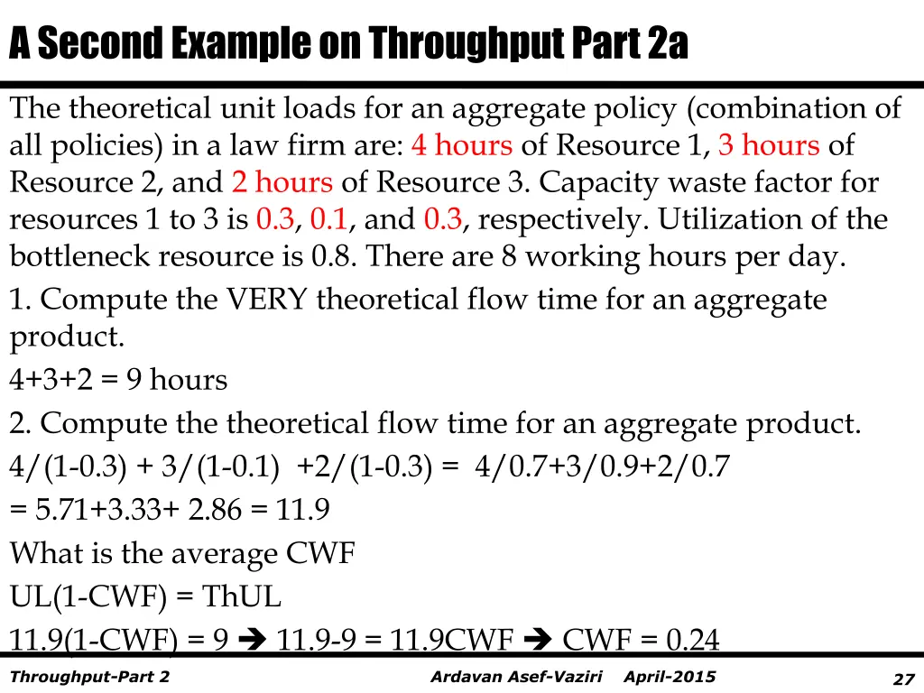 a second example on throughput part 2a