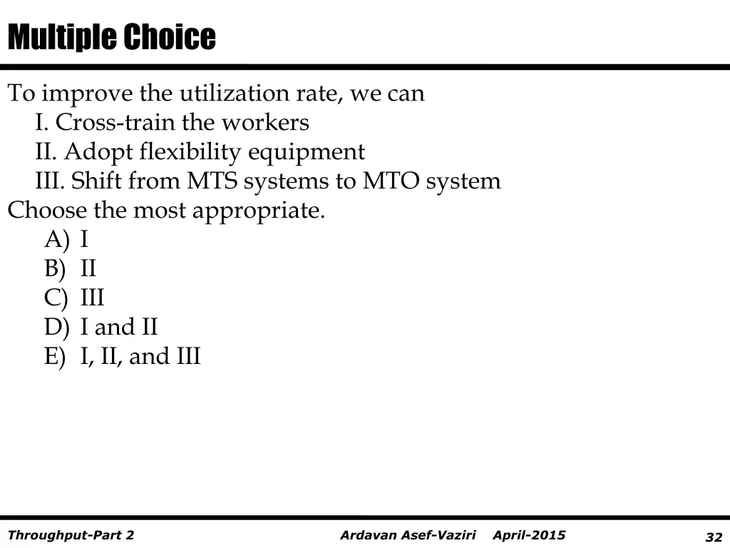 multiple choice 1