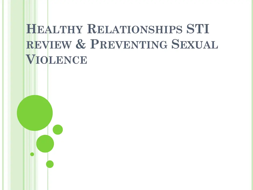 h ealthy r elationships sti review p reventing