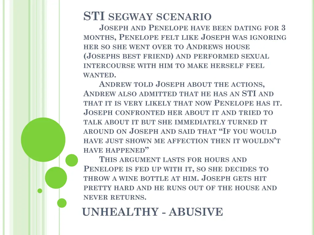 sti segway scenario j oseph and p enelope have