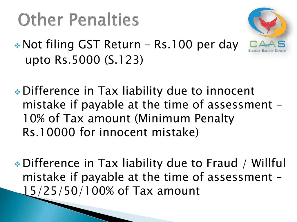 not filing gst return rs 100 per day upto rs 5000