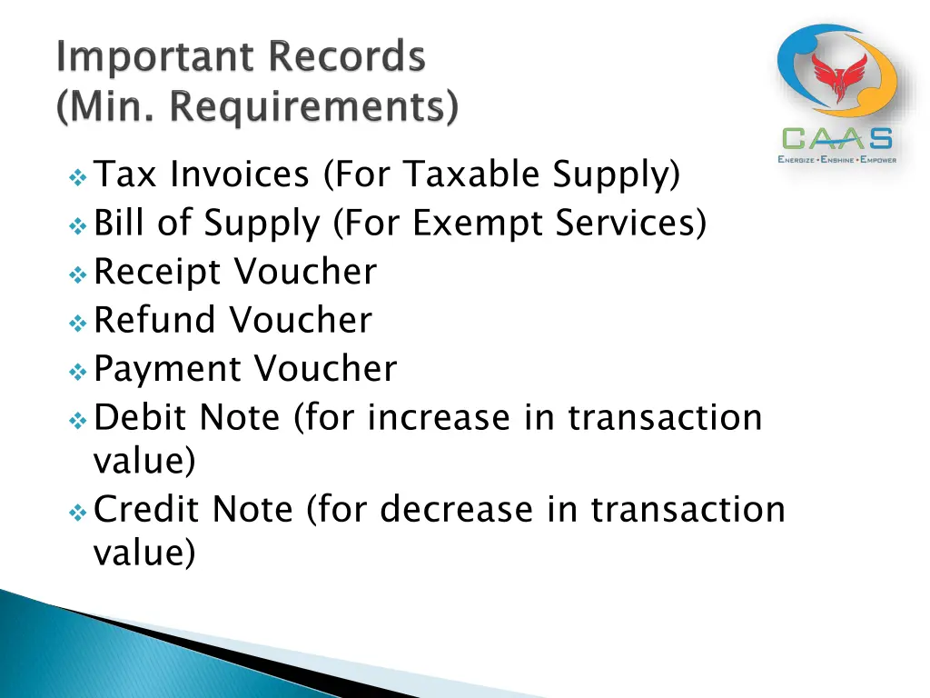 tax invoices for taxable supply bill of supply