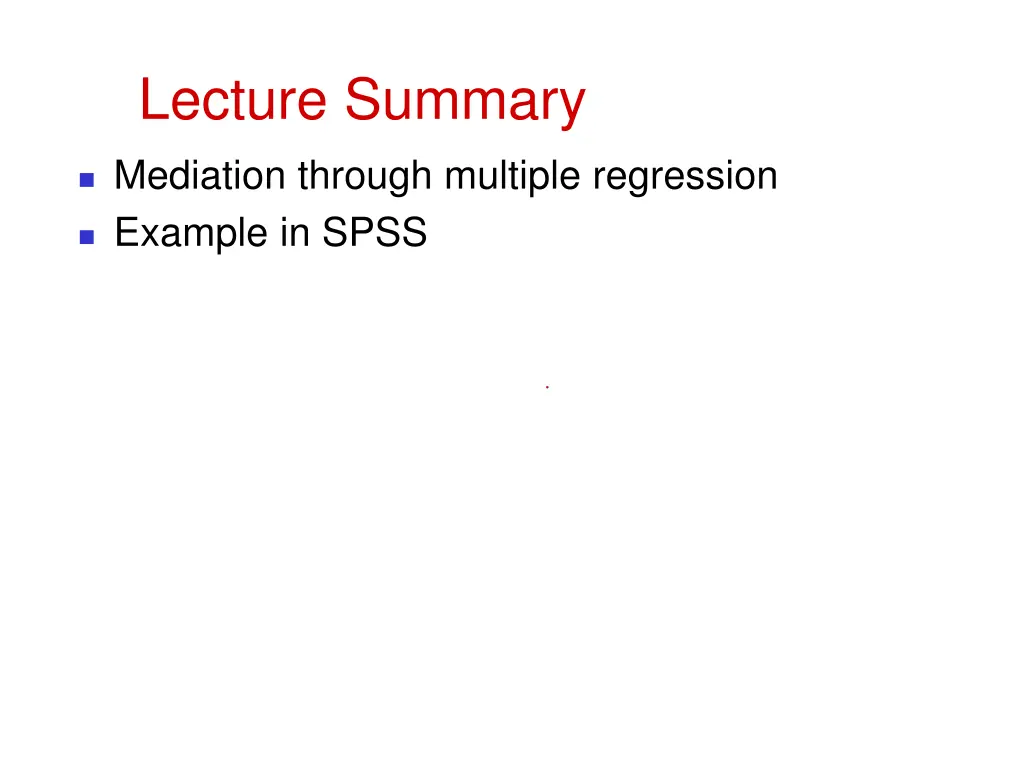 lecture summary