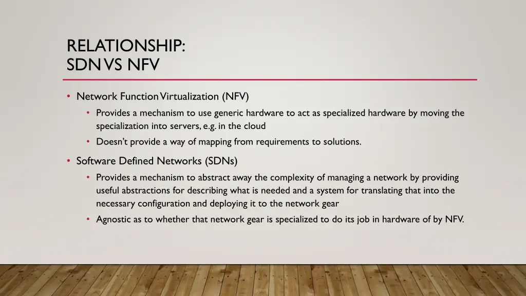 relationship sdnvs nfv