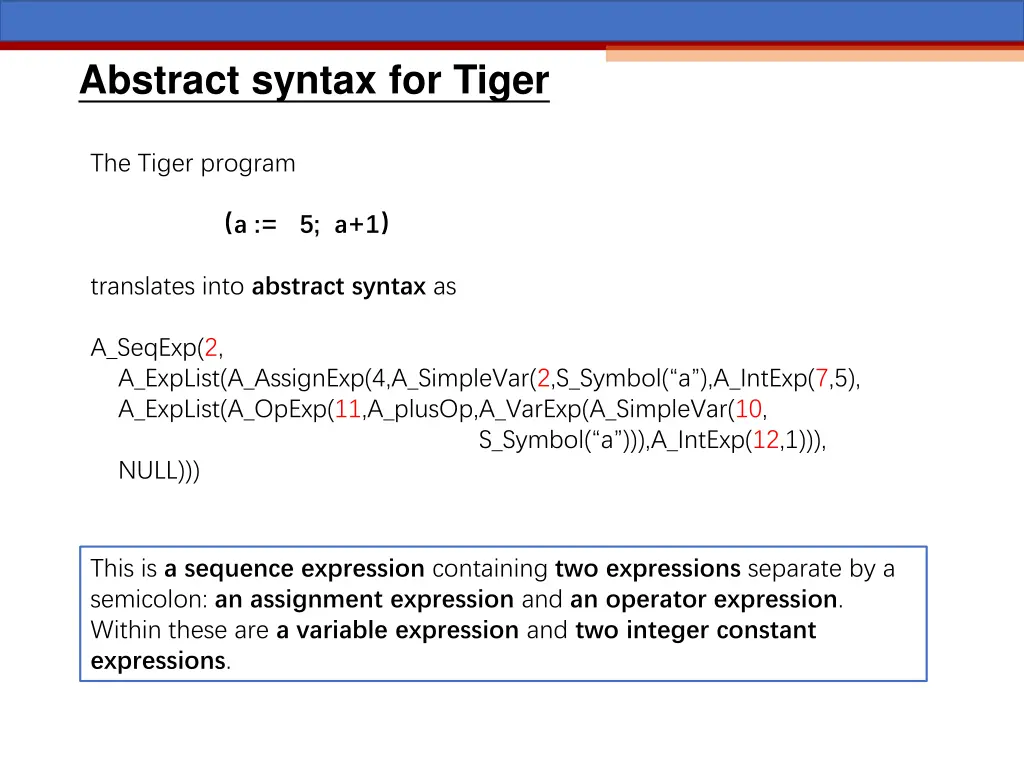 abstract syntax for tiger 2