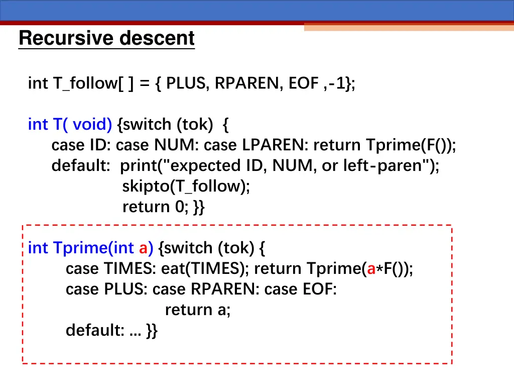 recursive descent 1
