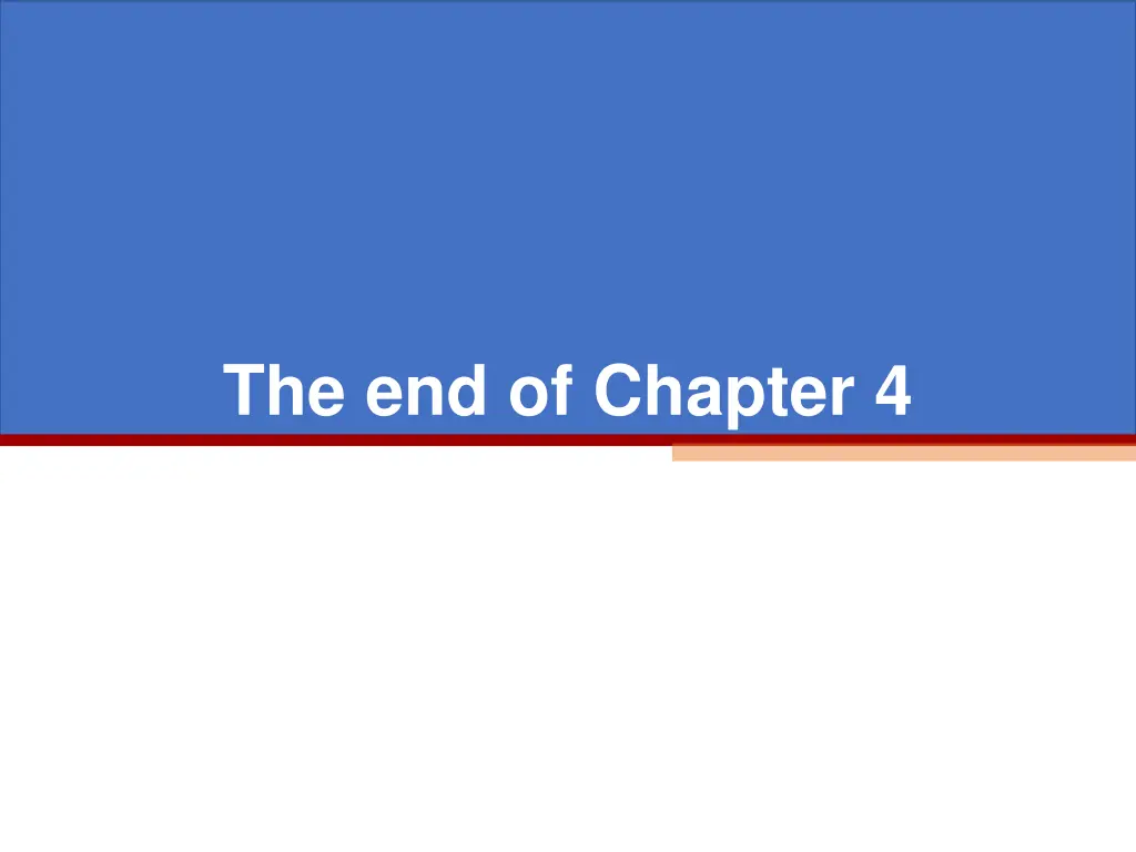 the end of chapter 4