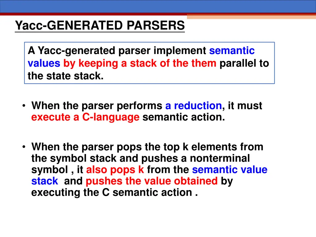 yacc generated parsers 1