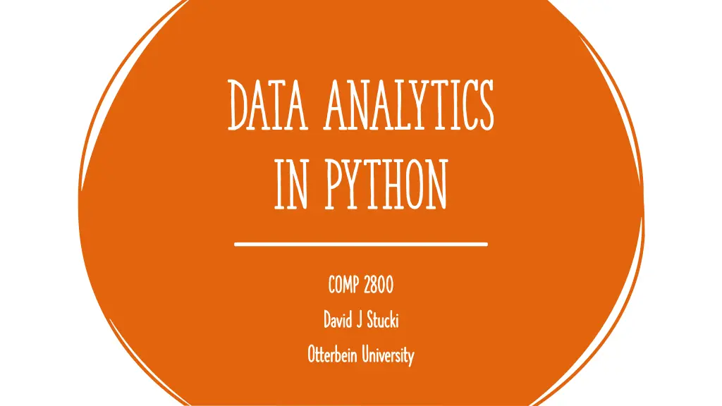 data analytics in python